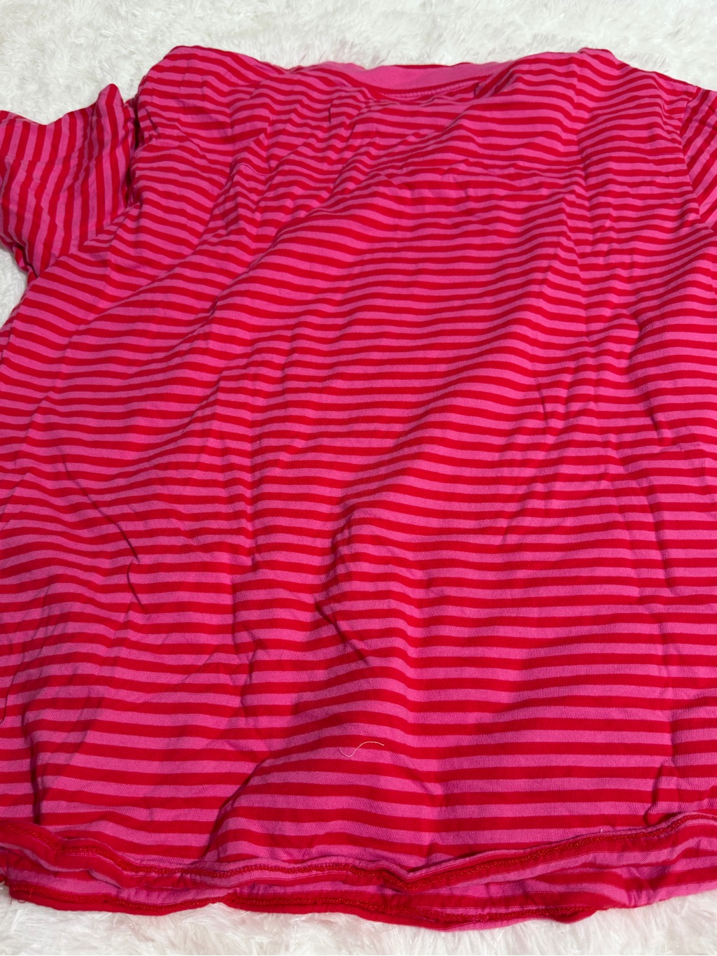 Dairy Boy Xl/Xxl Striped The Big Tee Mini Short Pink Picnic Stripe Matching Set — image 7 of 8